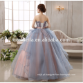 Venda por atacado Puffy Princess Ball Gown Vestido de noiva cinzento